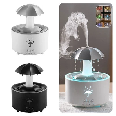 Cool Mist Humidifier 7-color LED Lighting Rotating rain humidifier - Image 1 of 4
