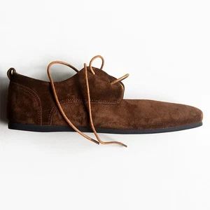 Zapatos planos retro con cordones de cuero real suaves delgados punta redonda informales de negocios para hombre - Imagen 1 de 24