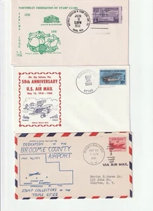 (3) 1950-60’s Various US First Day Cover Envelopes Stamp Collector’s Clubs - Picture 1 of 2