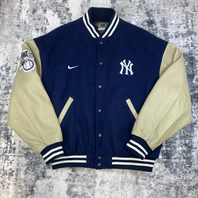 Nike команды винтажный 90-х New York Yankees Letterman Varsity куртка, редкая средний - Изображение 1 из 4