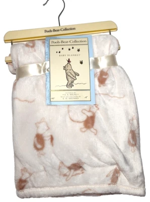Winnie The Pooh Bear Collection Piglet Baby Blanket Soft Pink Beige Classic NWT - Image 1 of 4