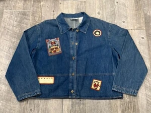 Chaqueta Studio Ease Denim Parche Trabajo Navidad Talla 14 *Excelente Estado* - Imagen 1 de 7