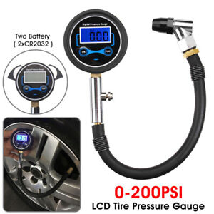 Car Tire Pressure Gauge Motorbike LCD Digital Air Auto Tire Meter Tester 200 PSI