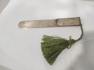 Antico Segnalibro Argento 800 Vintage 33.9 Gr Con Stemma - Foto 1 di 9