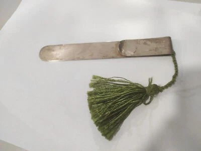 Antico Segnalibro Argento 800 Vintage 33.9 Gr Con Stemma - Immagine 1 di 4