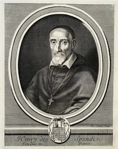 Henri De Sponde Retrato Grabado Jacques Lubin Obispo Pamiers Xvii ° - Picture 1 of 2