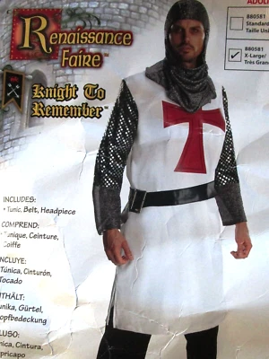 ⚔ Nuevo RENAISSANCE FAIRE KNIGHT Juego de Disfraz de Halloween * Para Hombre Talla XL (44-46) ⚔ Foto 1 de 2