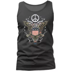 Canotta grafica Freedom Rock Music bandiera USA Eagle American Pride - Foto 1 di 8