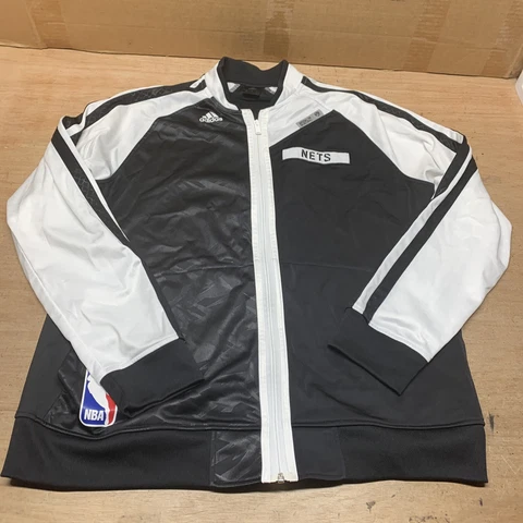 Adidas NBA Brooklyn Nets zip up Warm Up Jacket size XL Cover