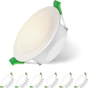 6 Faretti LED 230V, Faretti da Incasso LED, 8W 75-85mm , IP44, Non Dimmerabili - Imagen 1 de 9