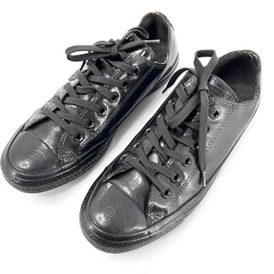 Converse Chuck Taylor All Star Womens 8.5 Black Metallic Rubber Ox Sneakers - Picture 1 of 5