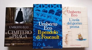 3 PRIME EDIZ UMBERTO ECO: Cimitero Praga - Pendolo Foucault - Isola giorno prima - Foto 1 di 15