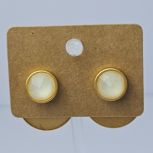 Orecchini stile giacca oro marcati Kate Spade pietra bianca