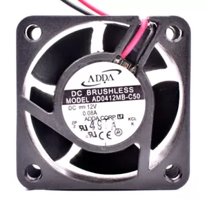 ADDA AD0412MB-C50 4020 40mm x 40mm x 20mm Cooler Cooling Fan 12V 0.08A 2Pin TG62 - Picture 1 of 4
