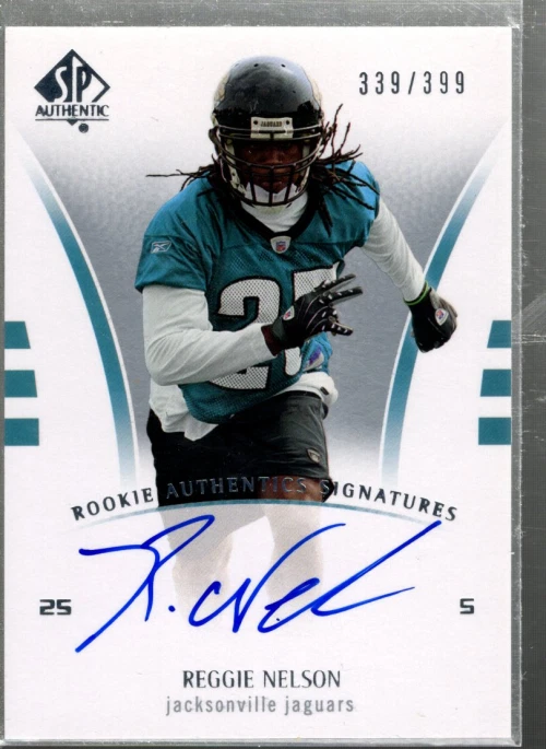B0364- 2007 SP Authentic #256 Reggie Nelson RC Auto /399 - NM-MT - Image 1 of 2