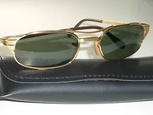B&L ray ban W1396 G15 UV Splendido Slimline Rettangolare Sigillo Serie Sole - Picture 1 of 11