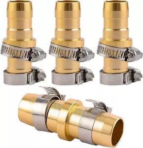 4 Pack Garden Hose Connector Repair Mender Kit With Stainless Clampfits 3/4"5/8" - Picture 1 of 3