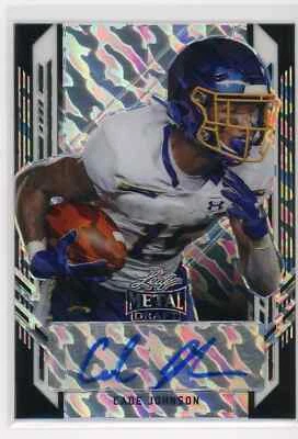  2021 Leaf Metal Draft Portrait Black Marbles Refractor Cade Johnson #d 14/15 - Image 1 of 2