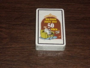 New Sealed Birthday Gag Gift Playing Card Deck You Know You Are Over 50 When.... - Picture 1 of 2