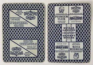 Vintage Downtown Las Vegas NV Casino Gold Strike 2 Single Swap Playing Cards - Picture 1 of 1