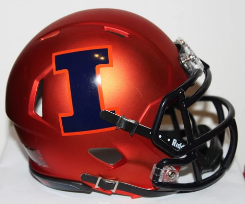 2018 Illinois Fighting Illini Custom Riddell Mini Helmet vs Nebraska Cover