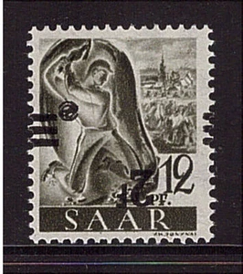 Saar, Saarland 229 Y I K, kopfstehender Aufdruck, postfrisch, geprüft (20988) - Bild 1 von 1