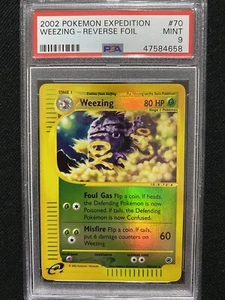 2002 Pokemon Expedition Weezaing Reverse Foil 70/165 PSA 9 Mint - Picture 1 of 1