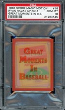 1988 Score Magic Motion Great Moments In Baseball #16 Ryan PSA 10