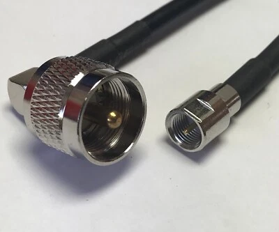 UHF Male Angle PL-259 239 to FME Male RG58 Coax Pick Length USA Fast Ship - Image 1 of 3