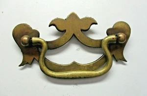 KBC Keeler K-423 Drawer 1920s Drop Bail Pull Handle Dark Brass 3" Centers 1 Vtg - Picture 1 of 6