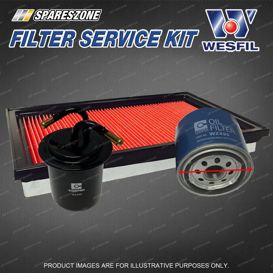 Oil Air Fuel Filter Kit for Subaru Forester SF Impreza GC Liberty Outback BD BG - image 1 of 2