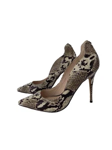 Moda In Pelle Shoes Size 7 Womens Leather Stiletto High Heel Animal Print Court - Picture 1 of 15