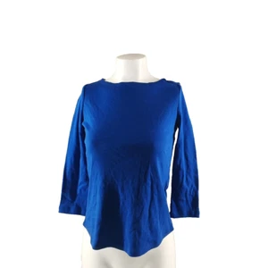 NWT CHARTER CLUB 100% Pima Cotton T-shirt Size Double Petite Blue Boat Neck - Picture 1 of 10