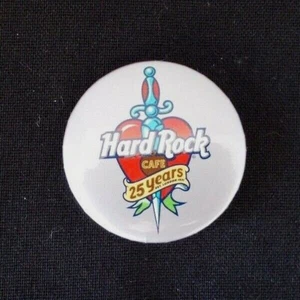 1996 Hard Rock Cafe 25 Year Pinback Button New!  1-3/8" Diameter - Picture 1 of 2