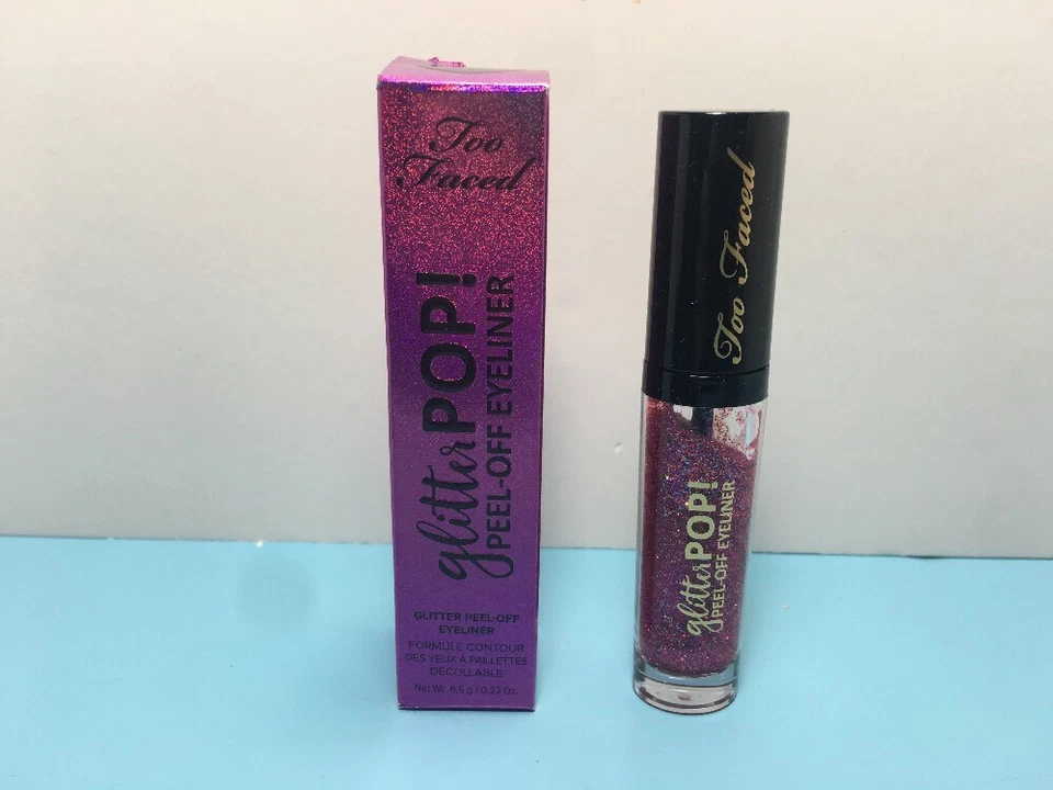 TOO FACED - GLITTER POP PEEL OFF EYELINER - KITTY GLITTER - 0.23 OZ -NEW & BOXED - Image 1 of 1