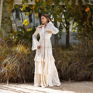 Lucia schulterfreies Boho Böhmisch Hochzeit Festival Maxikleid normale Größe - Bild 1 von 6