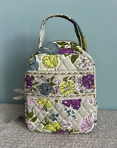 Vera Bradley Lunch Bag Watercolor Insulated Lunchbox Gray Let’s Do School - Picture 1 of 8
