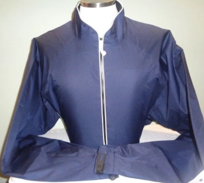 NEW MENS FOOTJOY DRYJOYS TOUR COLLECTION RAIN JACKET, NAVY/WHITE, X-LARGE, $300 - Image 1 of 2