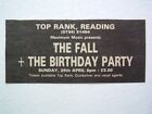 1982 - THE FALL / THE BIRTHDAY PARTY - Reading Concert Gig Advert - NICK CAVE