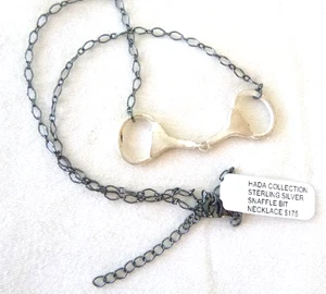 Horse Lovers'  Artisan 925 Sterling Silver Snaffle Bit  18" Necklace New w/Tag - Picture 1 of 3