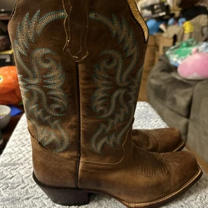 Nocona Brown Leather Cowboy Western Boots 5 - Bild 1 von 7