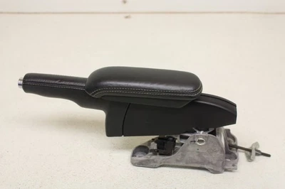 MK2 Audi TT TTS TTRS cuero negro freno de mano de estacionamiento costuras plateadas OEM 08-15 Foto 1 de 4