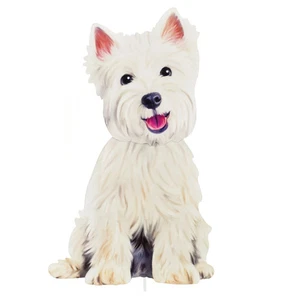 Realistic Westie Terrier Metal Outdoor Garden Stake - Picture 1 of 2