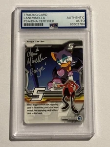 LANI MINELLA SIGNED AUTO 2005-06 Sonic X Trading Card Game Rouge The Bat 5 PSA - Picture 1 of 2
