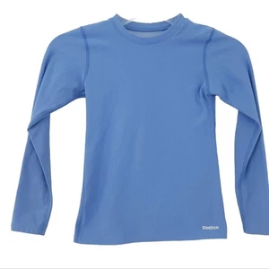 Reebok Long Sleeve Athletic Top Small 8-10 Blue Girls Shirt Athletic Athleisure - Picture 1 of 4