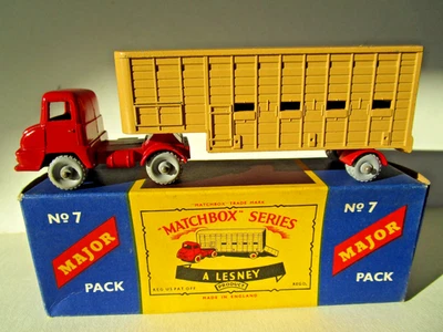 Camión de ganado Matchbox Lesney Major Pack M7 Thames Trader - VVNM en EXCELENTE CAJA Foto 1 de 4