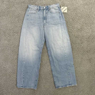 Pantalones de mezclilla Mother The Full Pipe Flood Barrel pierna curva talla 28 en pedal trasero nuevos con etiquetas $278 Foto 1 de 4