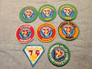 Lot of 8 Boy Scout 75th diamond Patches, Plus Tennessee Valley Council  Mint - Picture 1 of 2