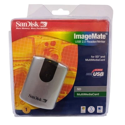 SanDisk ImageMate USB 2.0 SD MultiMediaCard Reader Writer 2003 New in Pkg - Image 1 of 4