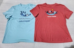2 camisetas Life is Good para hombre grandes. Hamaca y flopa para el vientre modo Vacay Life Is Good. - Imagen 1 de 15